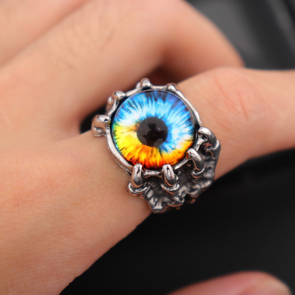 Women's & Men's Cool Dragon Claw Eagle Eye Personality Punk Rings