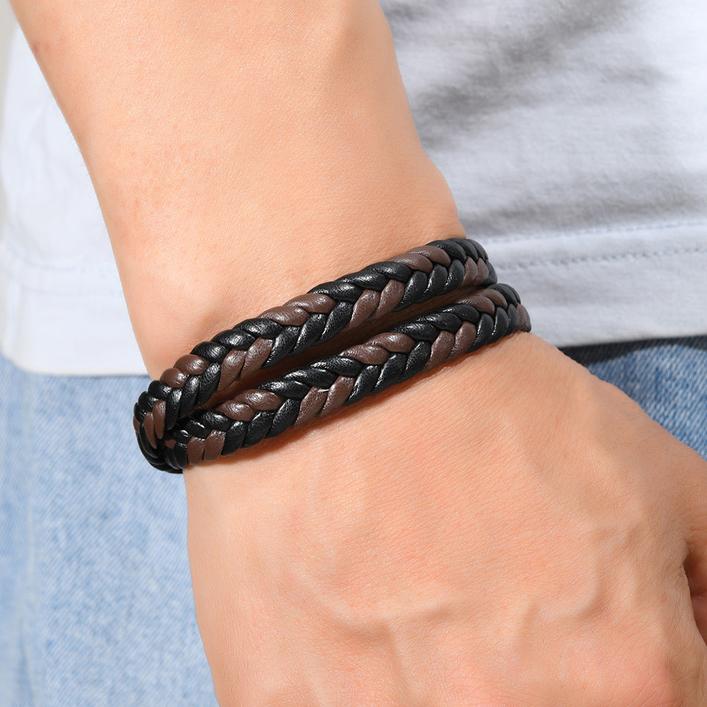 Women's & Men's Simple Fashion Couple Electroplated Steel Magnetic Bracelet