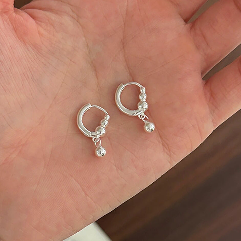 Women's Korean Style Commuter Round Beads Clip Simple Graceful Geometric Ear Buckle