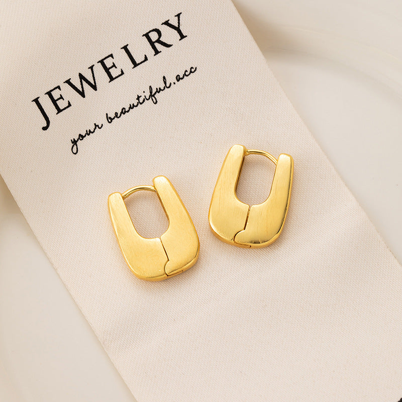 Luxury High-grade Twist Clip Geometric U-shaped Ear Buckle