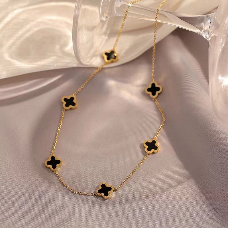 Women's Light Luxury High-grade Titanium Steel Clover Korean Necklaces