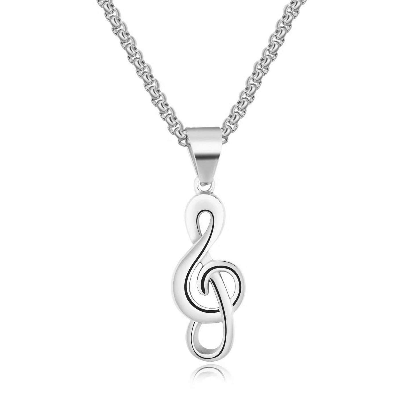 Men's Steel Music Symbol Couple Minimalist Creative Necklaces