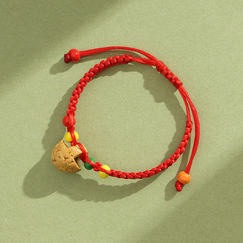 Red Rope Original Life Hand-woven Walnut Bracelets