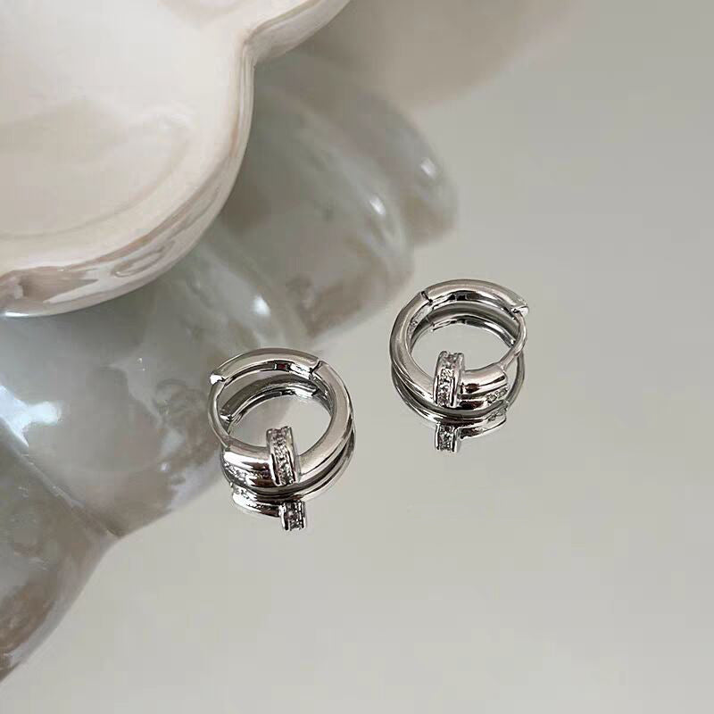 Knotted Circle Ear Clip Trendy Simple Earrings