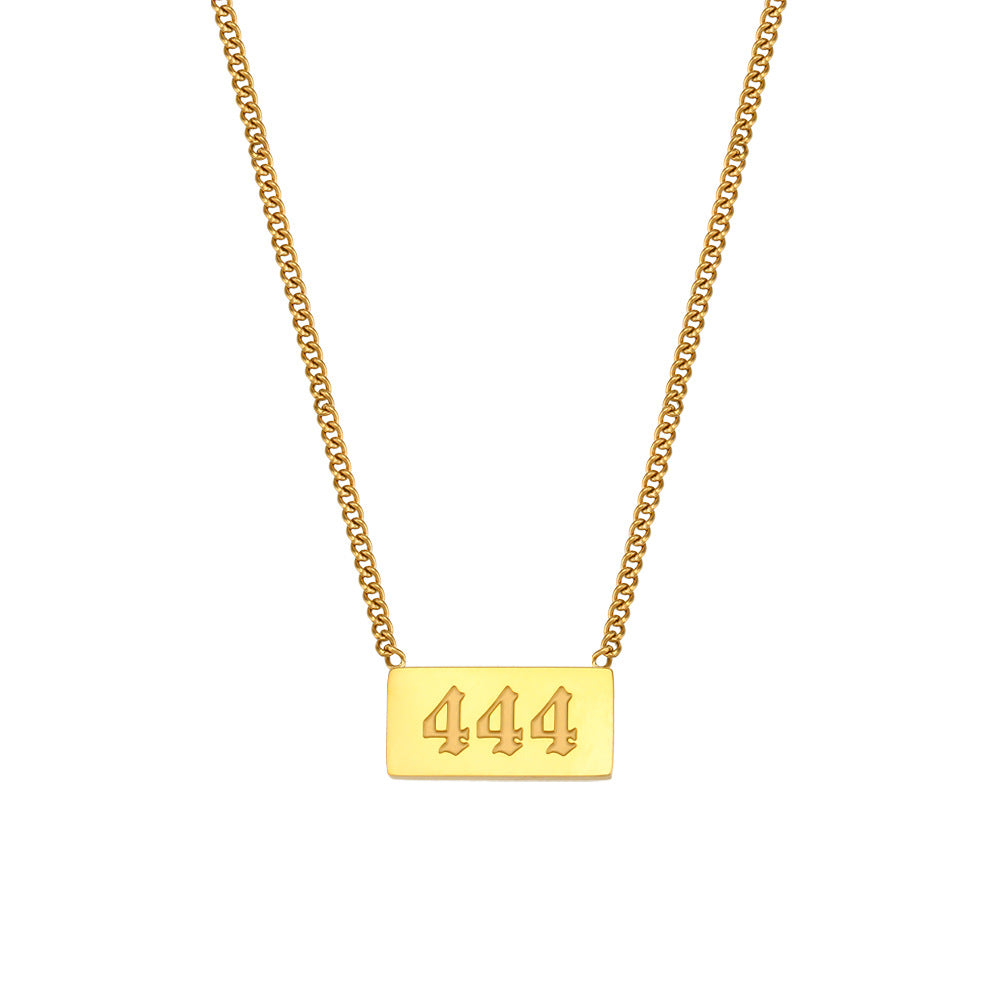 Women's Special Interest Light Luxury Angel Digital Stainless Necklace