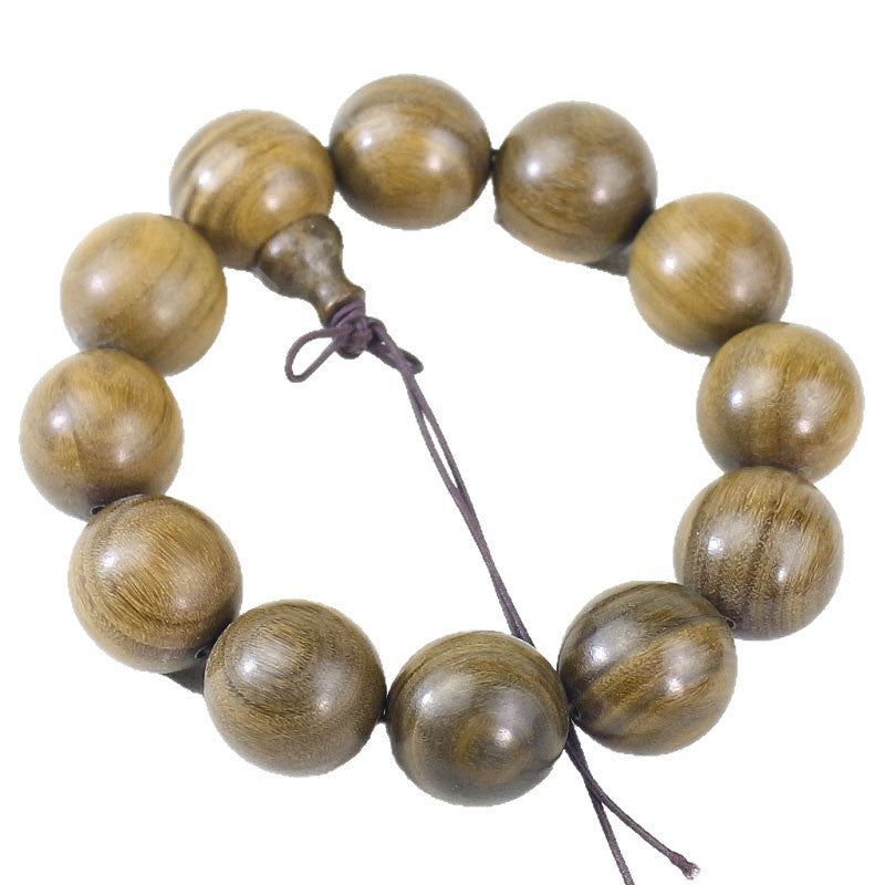 Women's & Men's Sandalwood Submerged Old Materials Beads Chinese Bracelet