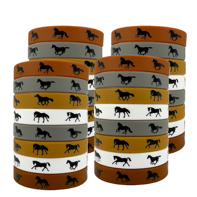 Flag Inspirational Faith Silicone Horse Party Graduation Rings