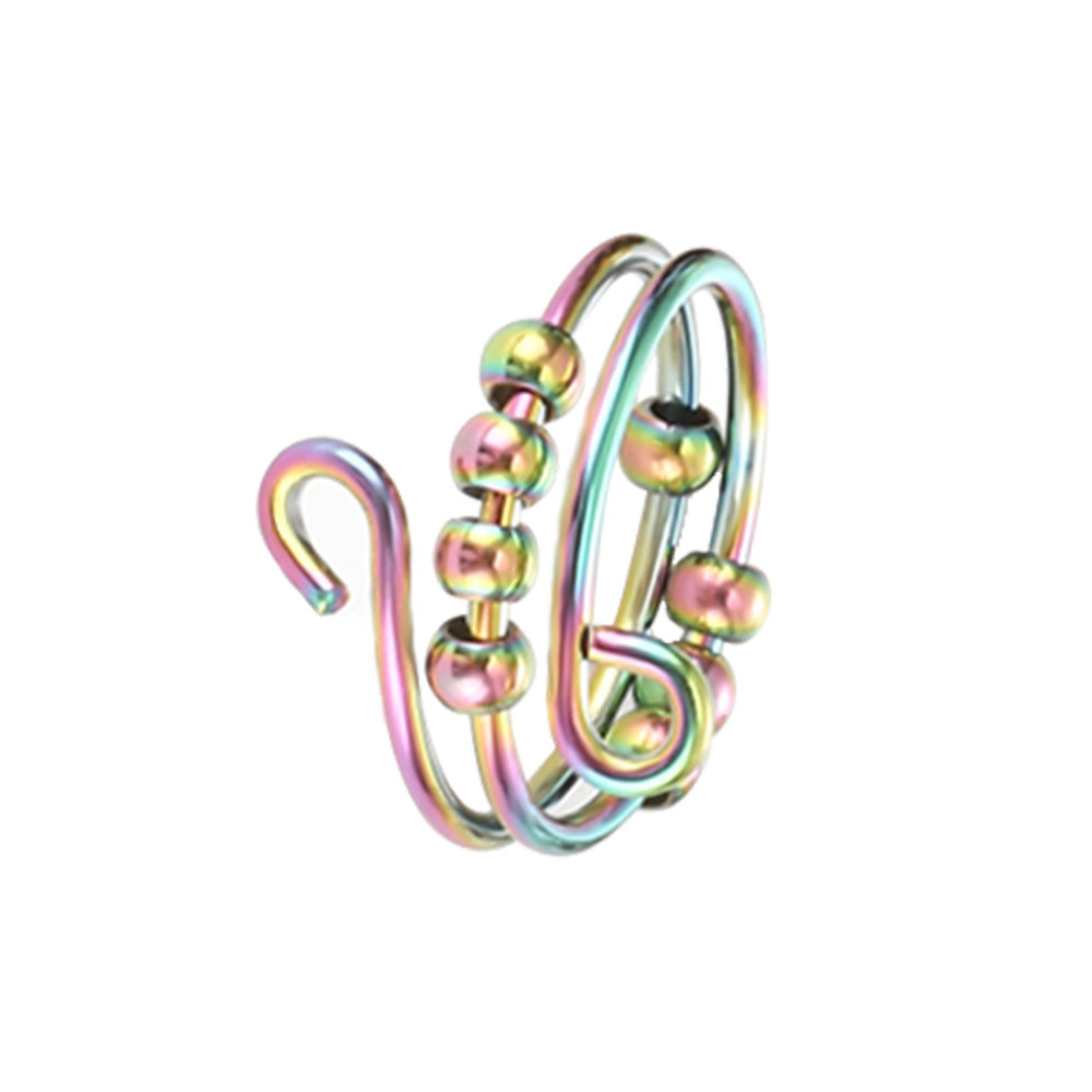 Steel Winding Accessories Anxiety Relief Ornament Rings