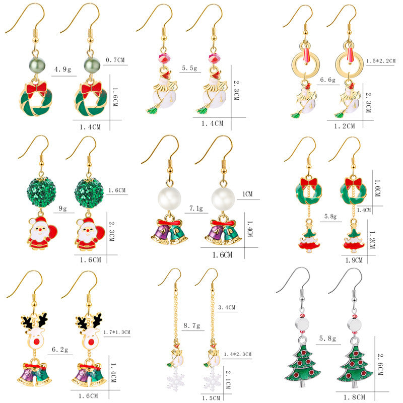 Personality Christmas Eve Popular Santa Claus Earrings