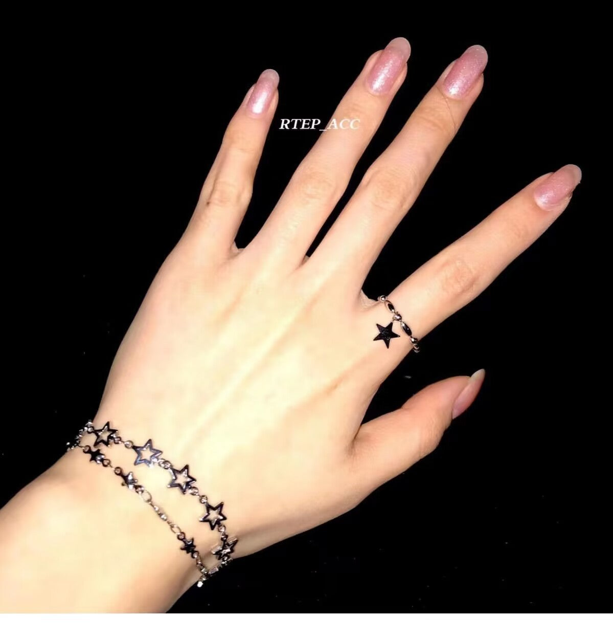 Star Chain Hot Stainless Steel Hollow Pentagram Fashionable Bracelets