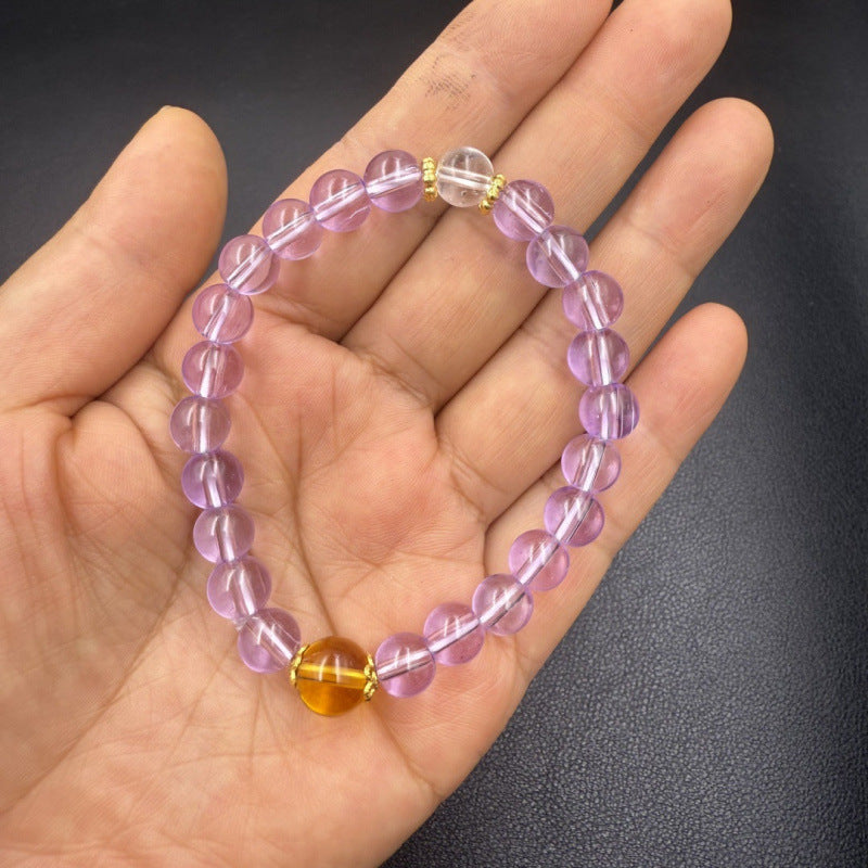 Strawberry Crystal Fashion Female Live Glass Chipping Bracelets
