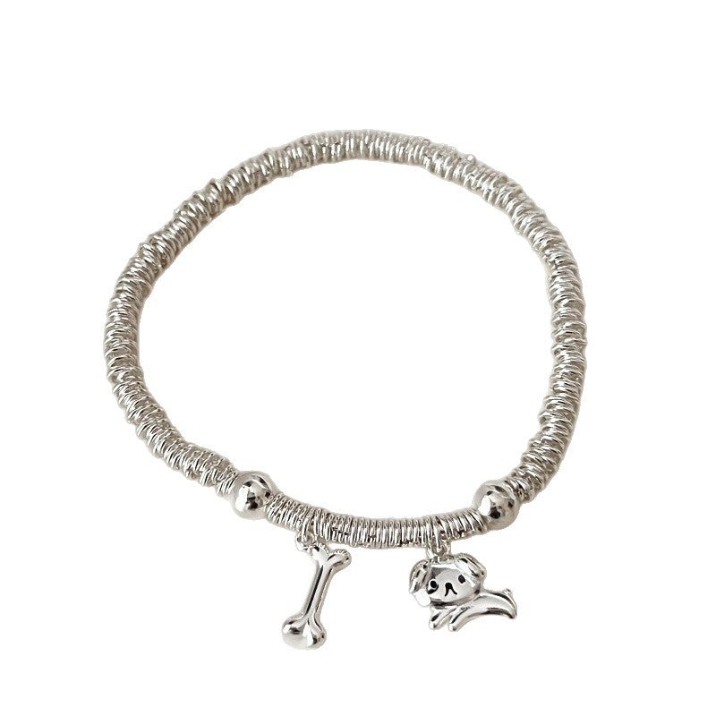 Cat Fish Cute Dog Wrapped Female Design Sier Bracelets