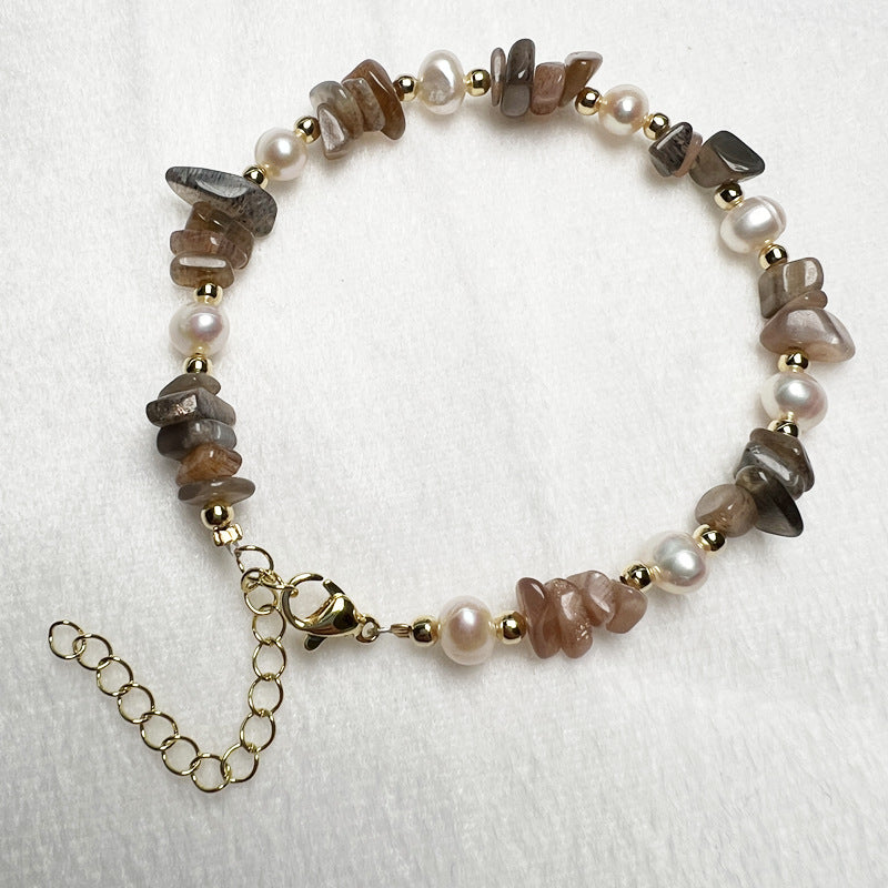 Freshwater Pearl With Crystal Gravel Live Broadcast Amethyst Bracelets