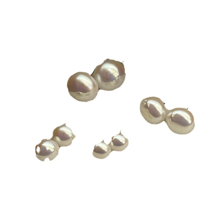 Women's Mosquito Coil Ear Clip High-grade Steamed Bread Pearl Minority Earrings