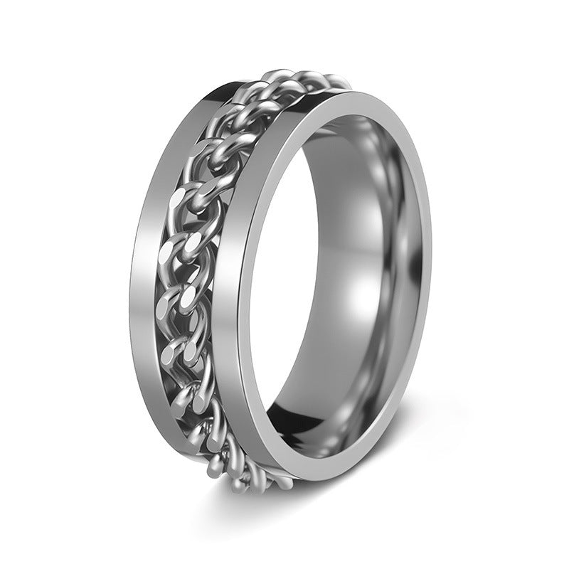 Titanium Decompression Hip Hop Cool Open Ring