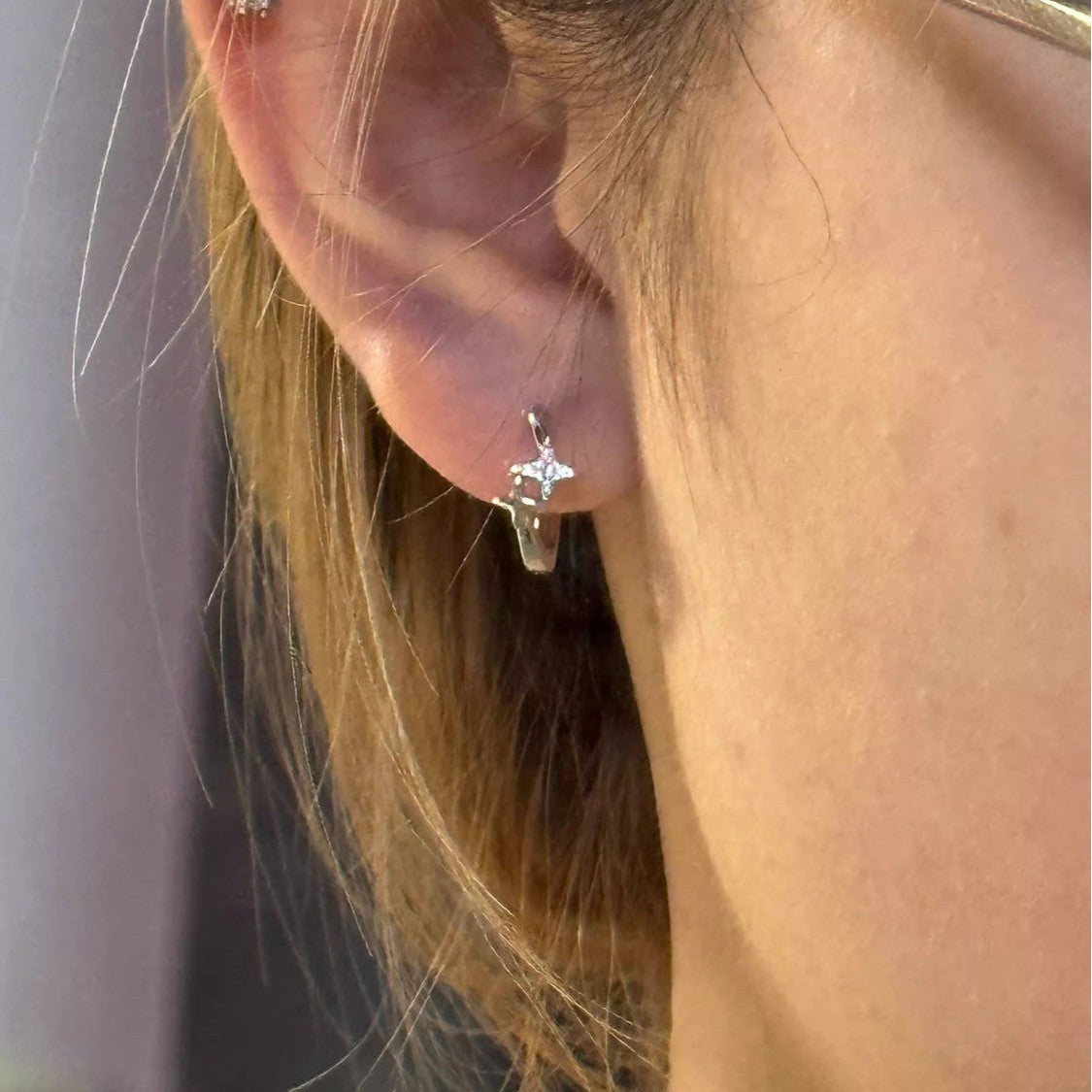 Women's Star Cold Style Sier Needle Niche Design Stacked Rings