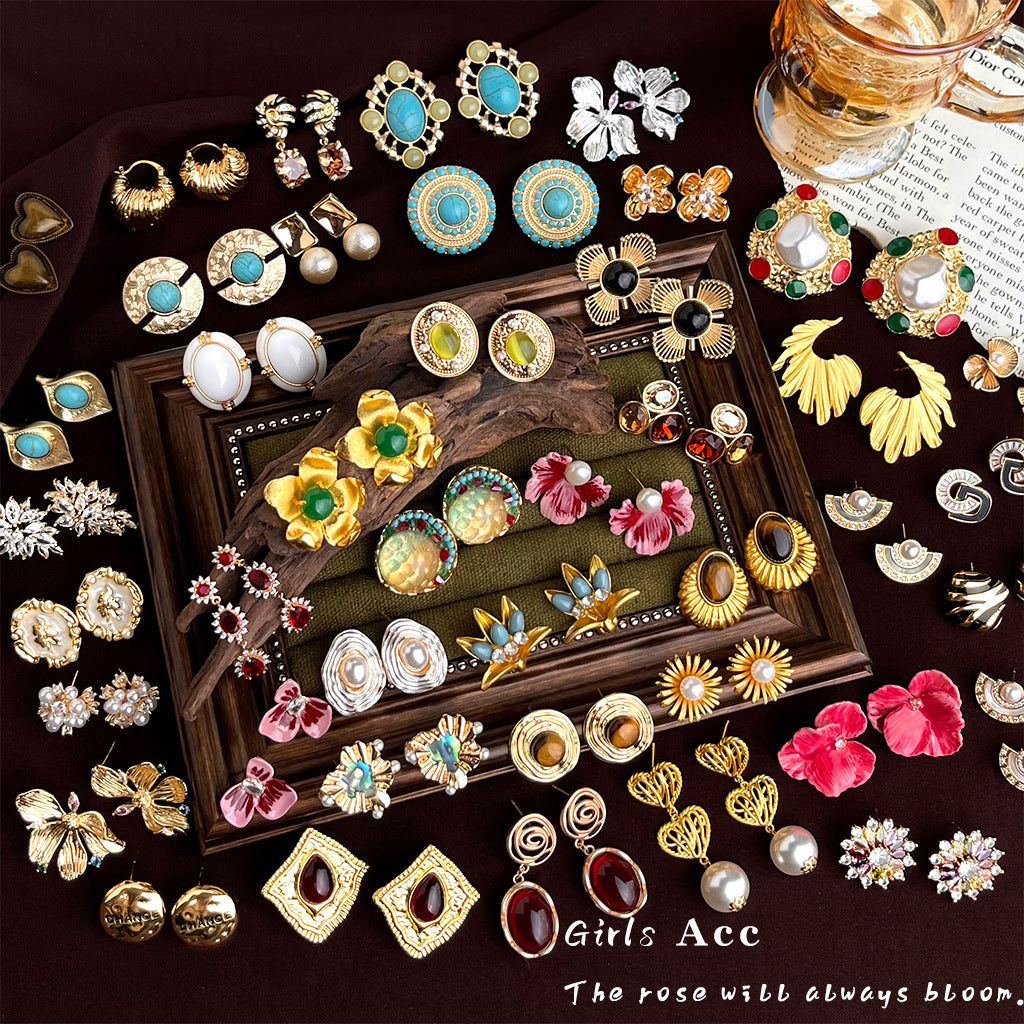 Flower Sier Needle Affordable Luxury Style Zircon Rings