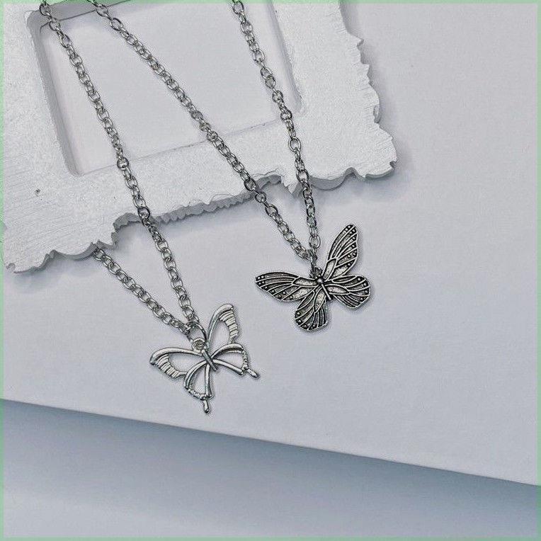 Women's Retro Hollow Butterfly Hip Hop Sweet Cool Trendy Necklace