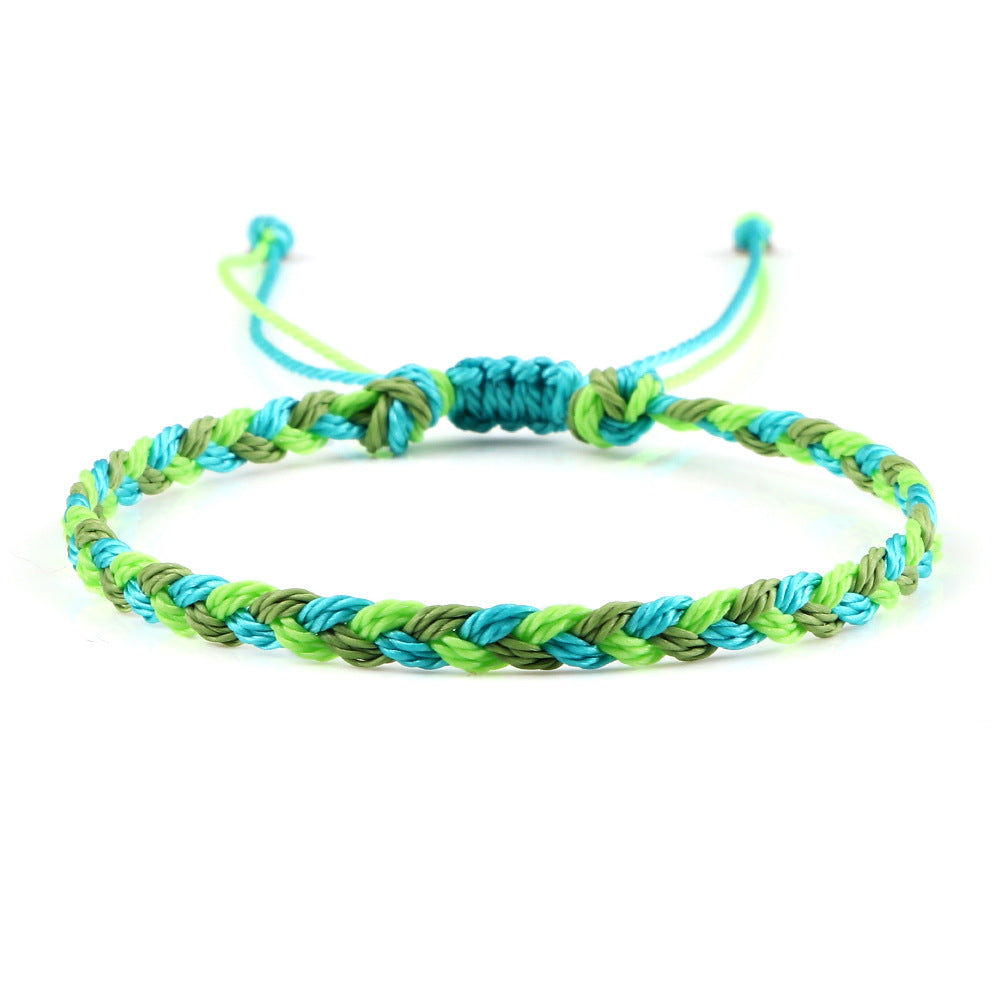 Creative Twist Weave Taiwanese Wax Handmade Hand Unisex Twin Bracelet