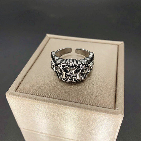 Cross Pattern Fashion Unique Design Geometric Rings