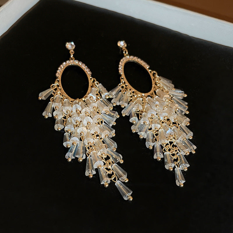 Zircon Butterfly Water Drop Ear Female Rings