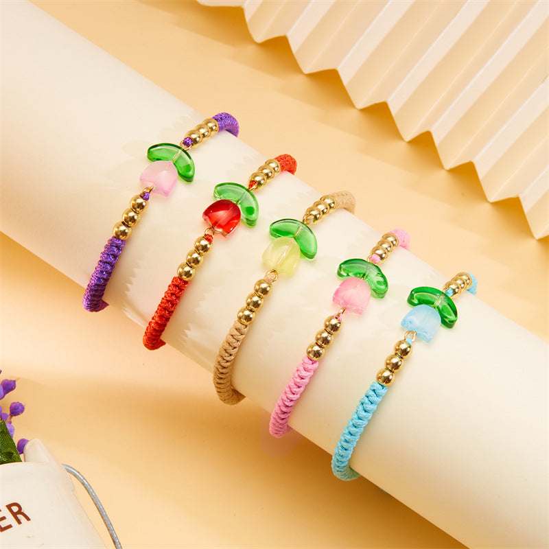 Korean Style Tulip Atmosphere Versatile Niche Design Bracelets