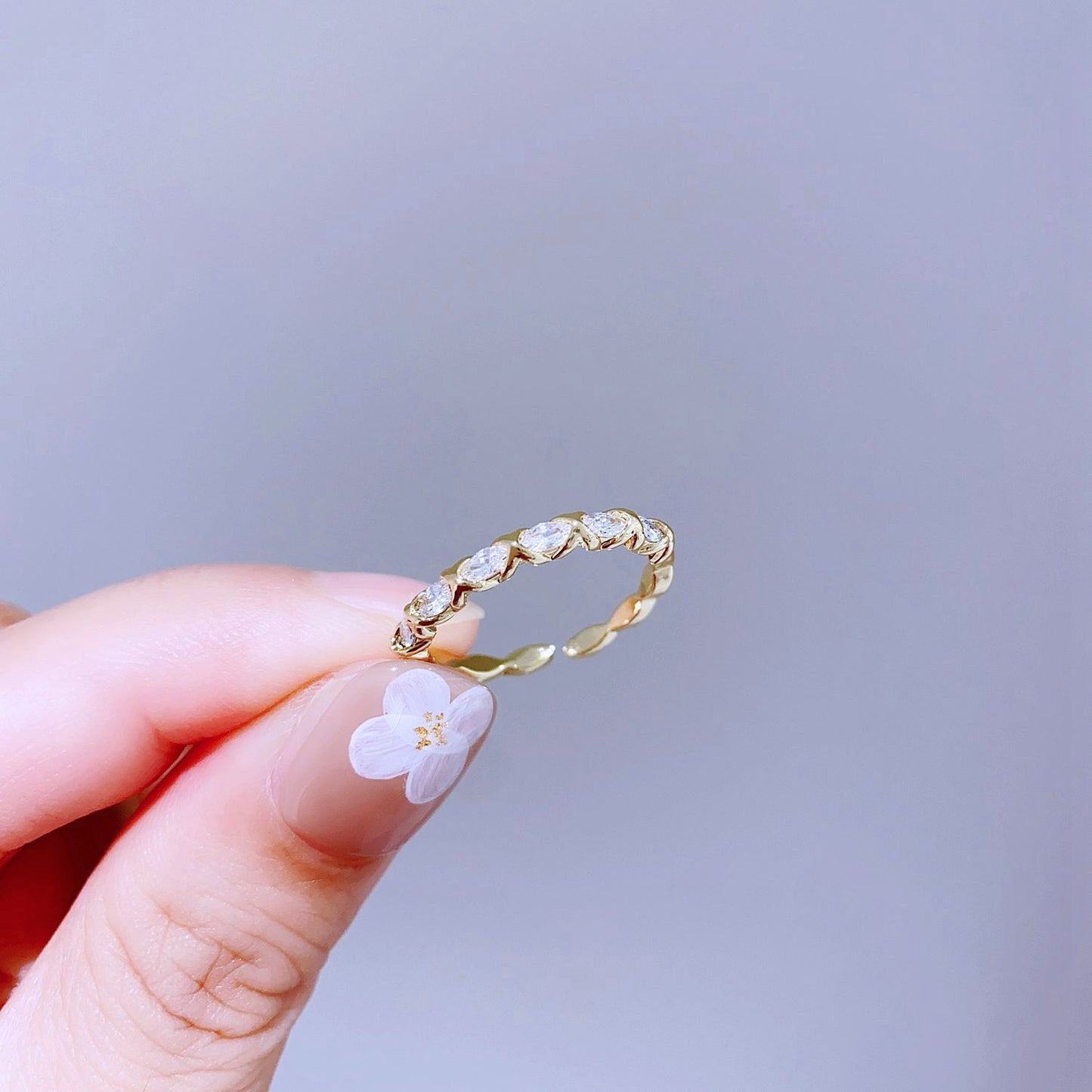 Light Luxury Minority Design Colorful Gemstone Rings