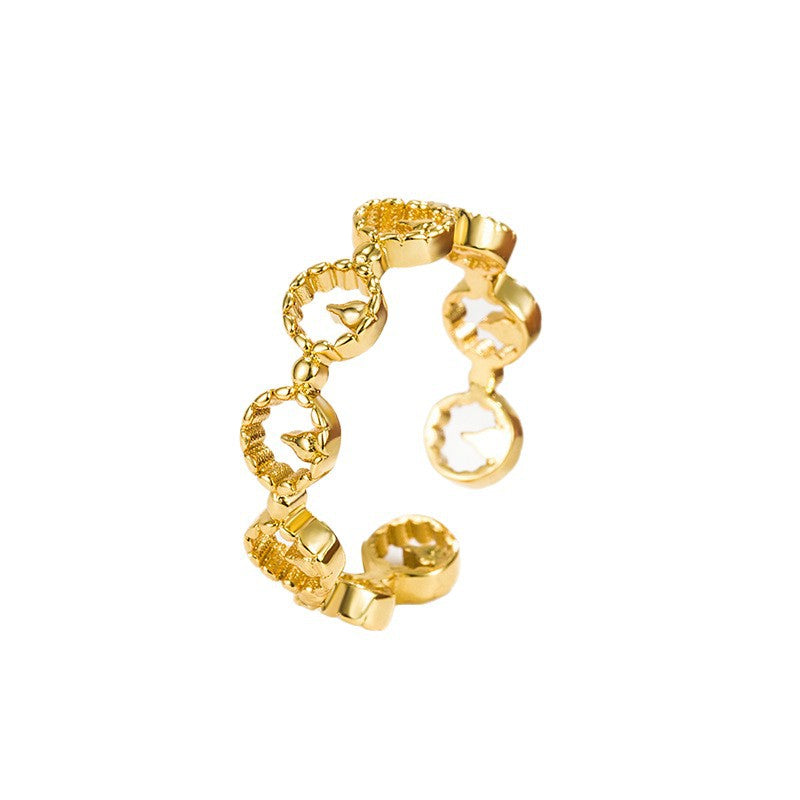 Light Luxury High Sense Niche Hollow Out Index Finger Fashion Ring