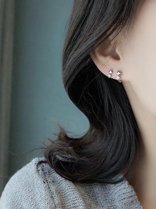 Women's Exquisite Mini Zircon Five-pointed Star Bone Ear Buckle