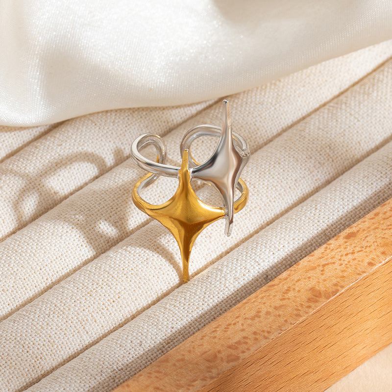 Polka Dot Love Heart-shaped Female Stars Ring