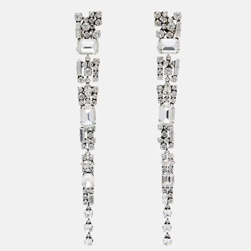 Women's Geometric Exaggerated High Sense Rhinestone Eardrops Earrings