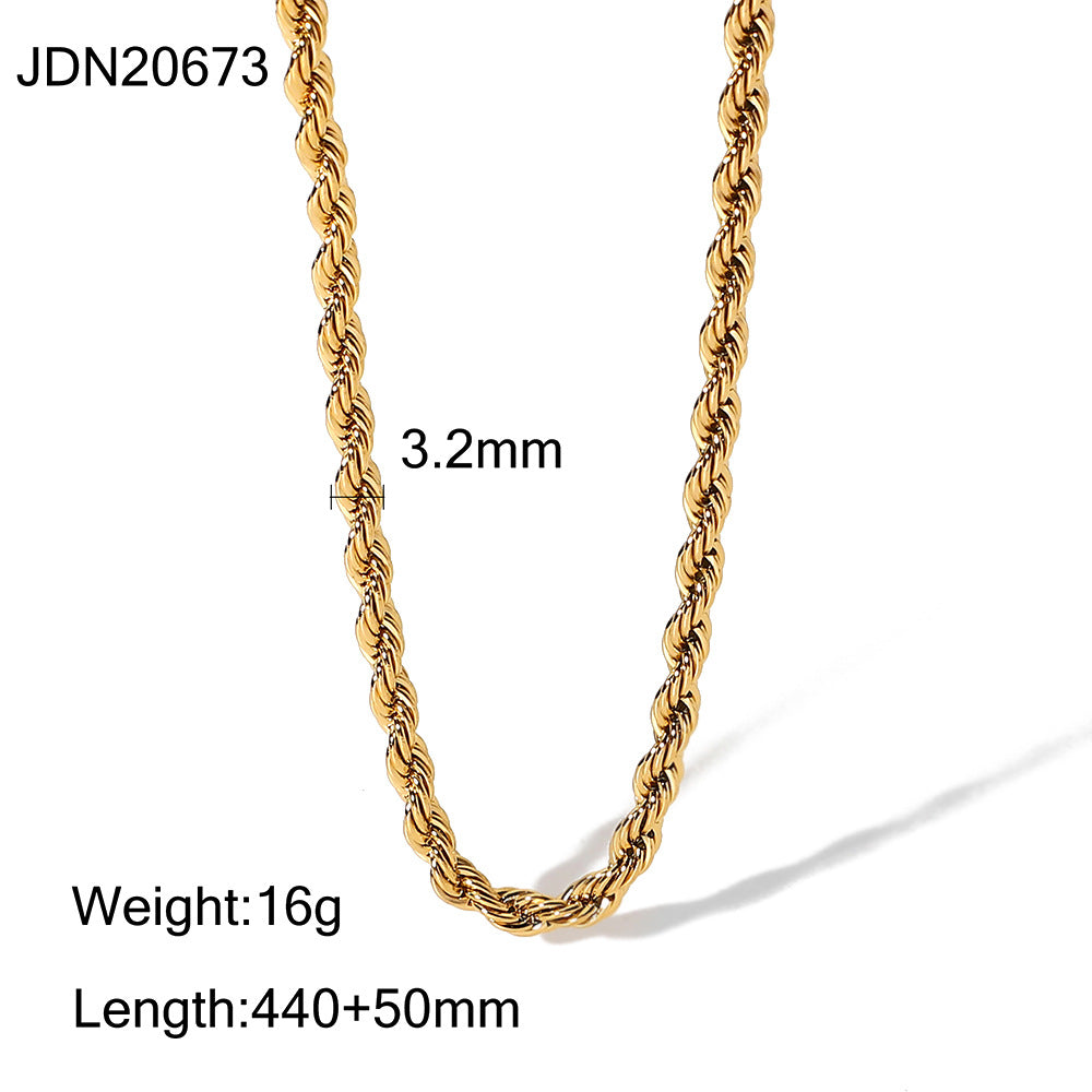 Gold-plated Stainless Steel Light Luxury Cold Necklaces