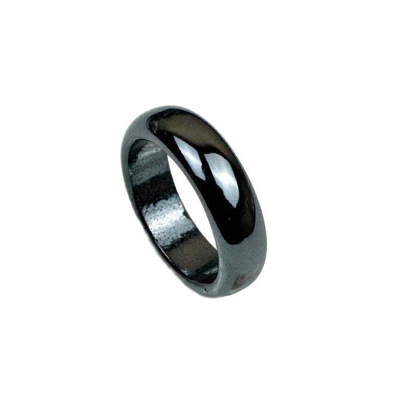 Women's & Men's Cutting Surface Arc Haematite Iron Stone Rings