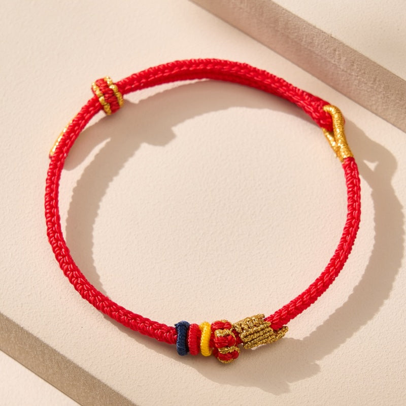 Women's & Men's Seven Braid Rope Successfully Landed Gold List Title Wearable Dragon Bracelet