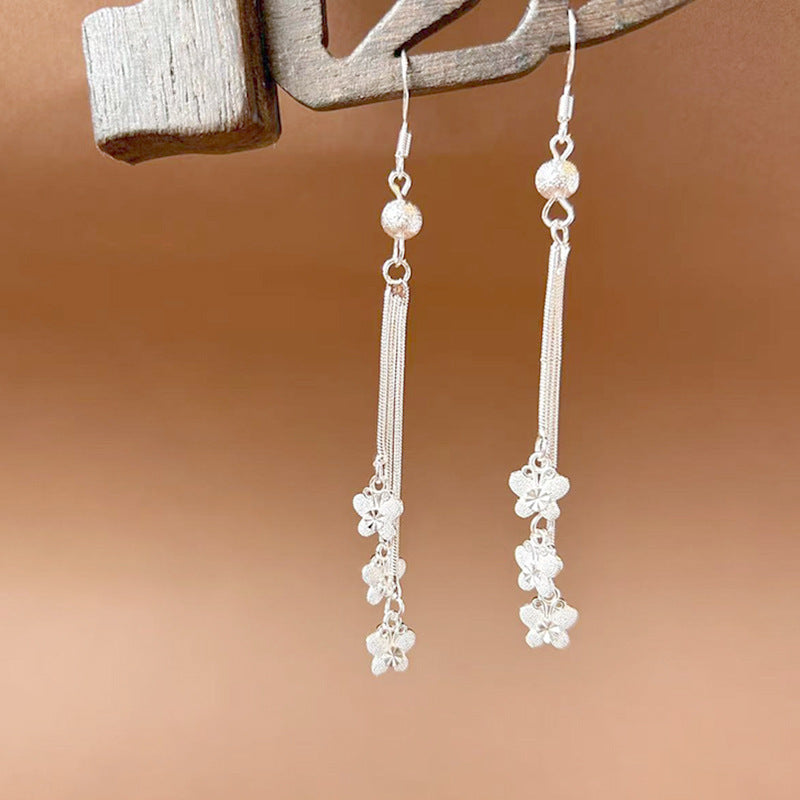 Sier Ethnic Style Peacock Retro Ear Hook Vintage Scenic Spot Earrings