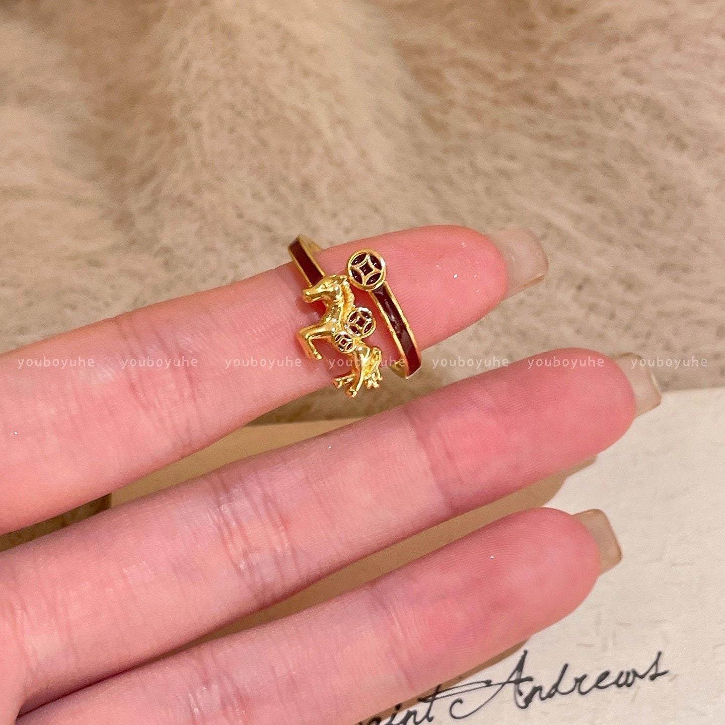 Zircon Simple Female Opening Adjustable Index Finger Light Luxury Rings