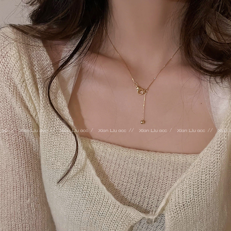 Light Luxury Minority Double High-grade Versatile Design Sense Clavicle Necklace