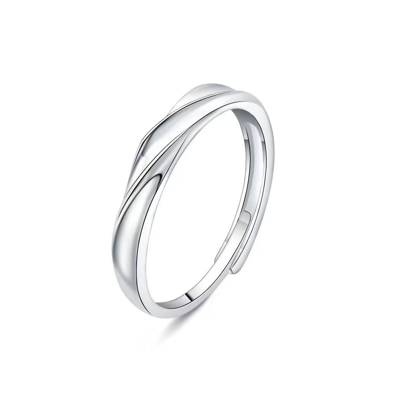 Women's Twisted Arm Cross Karat Wedding White Gold Ring