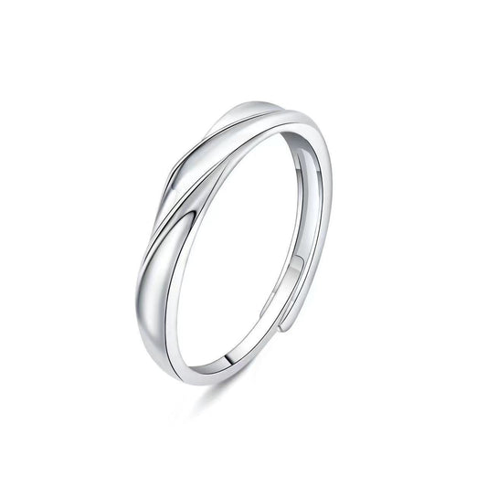 Women's Twisted Arm Cross Karat Wedding White Gold Ring