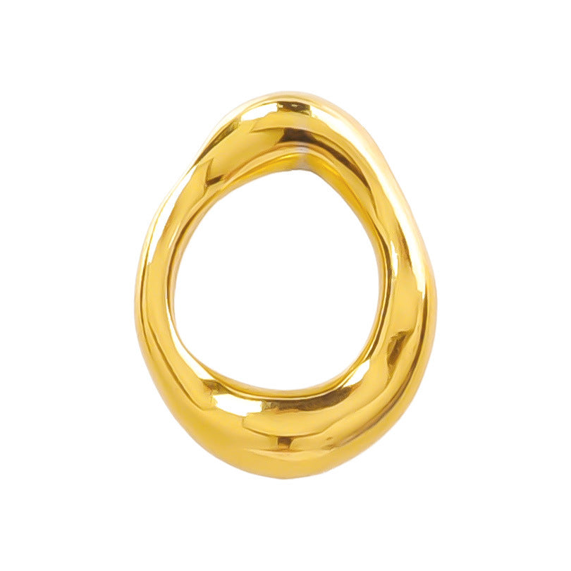 Stainless Steel Fashion Geometric Ellipse Parts Necklace