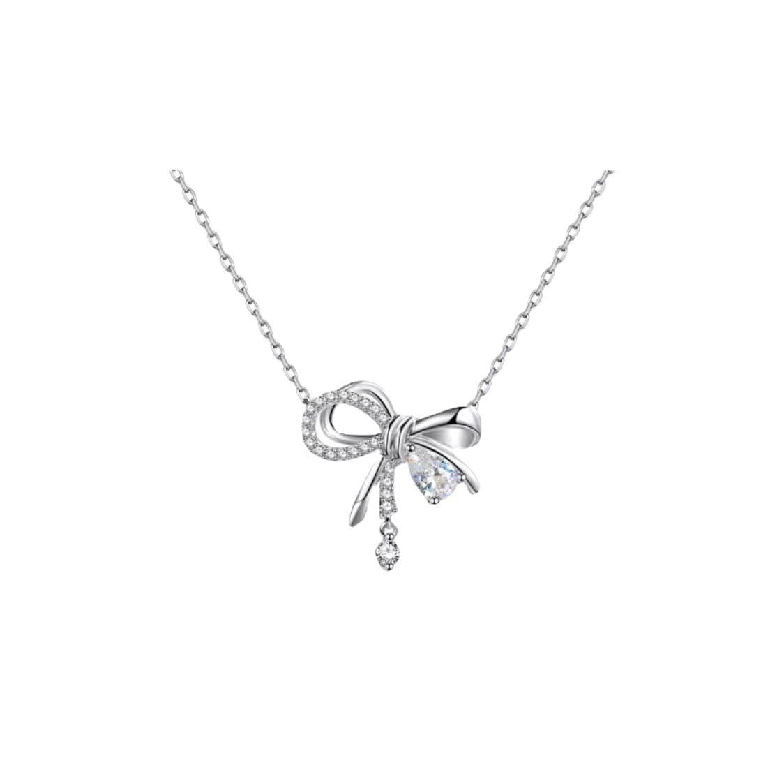 Point Full Series Female Bow Couple Design Clavicle Chain Sweater Necklaces