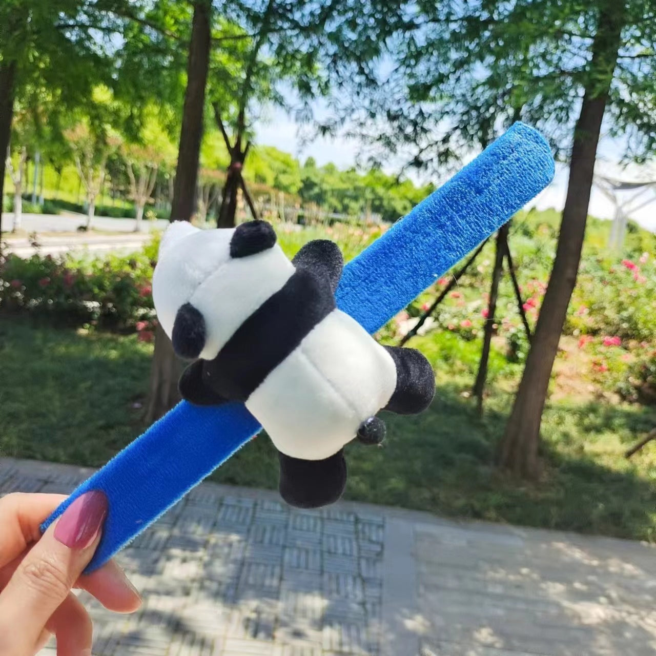 Children's Cute Panda Doll Toy Flower Color Cartoon Lesser Rings