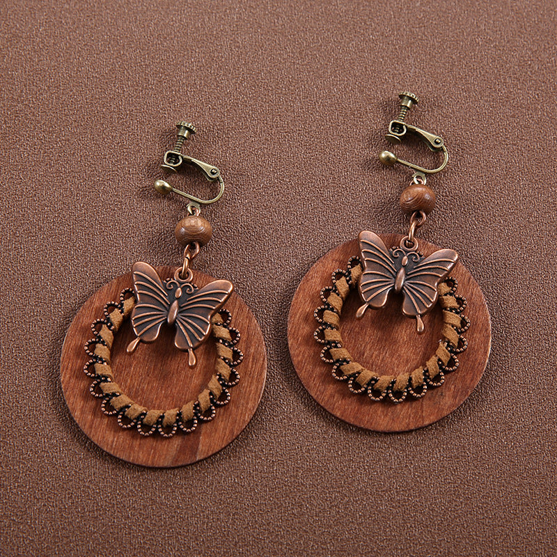 Ethnic Style Butterfly Retro Long Tassel Earrings