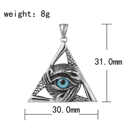 Casting Triangle Eye Stainless Fashion Accessories Necklaces