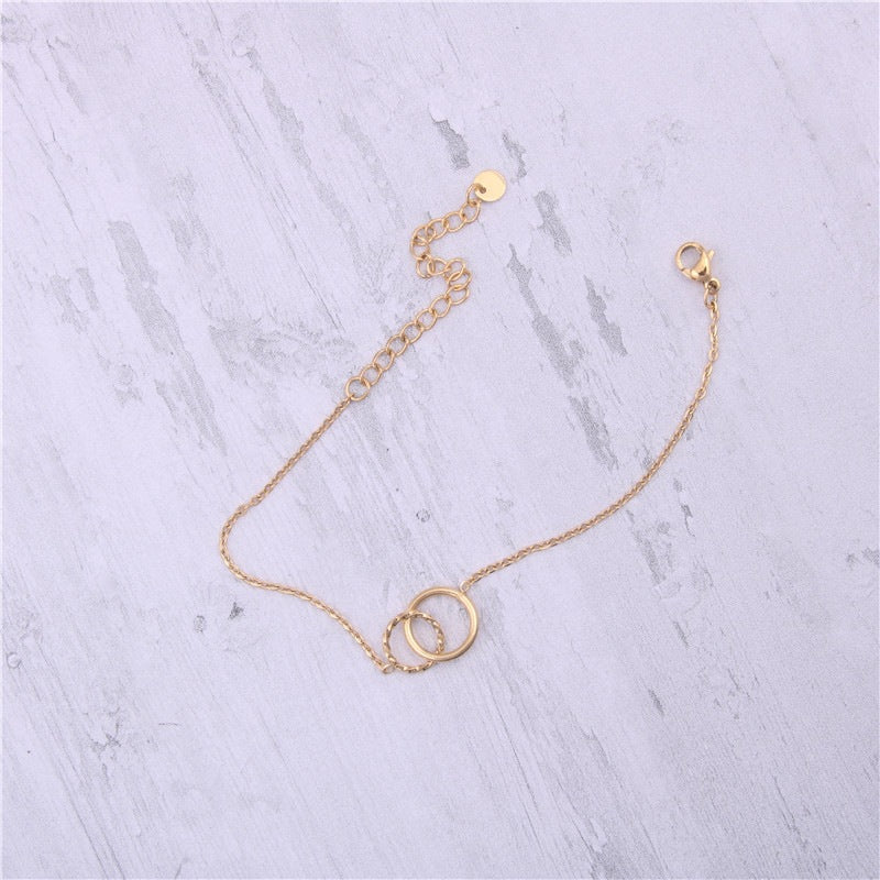 Paris Independent Designer Titanium Steel Gold Bracelet