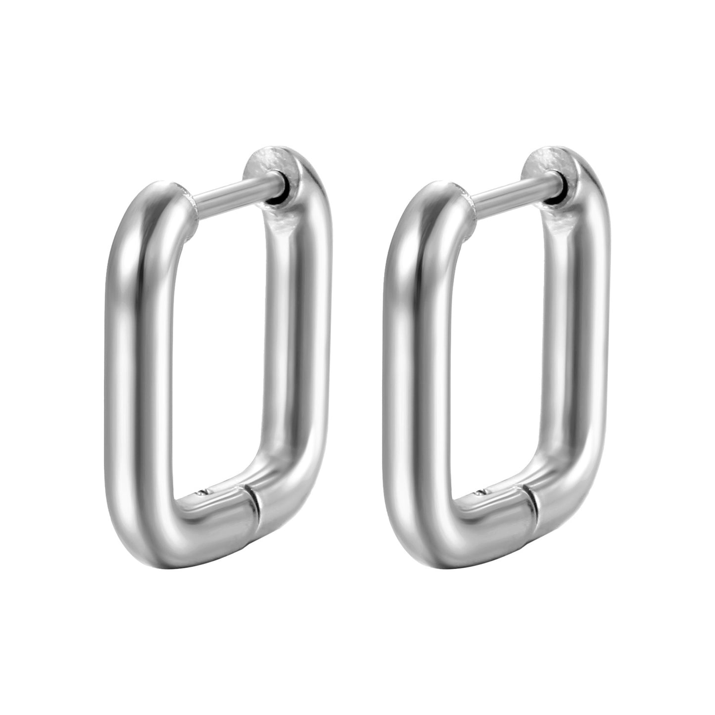 Geometric Shaped Stainless Steel Clip Trendy Fashion Five-pointed Star Peach Ear Buckle