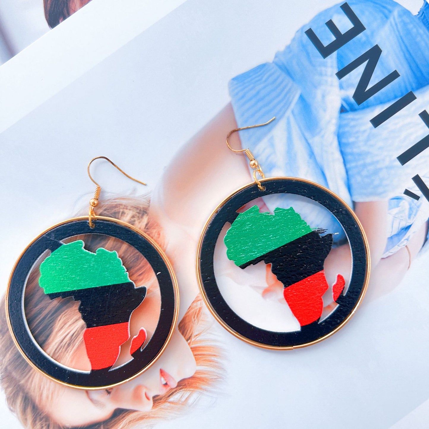 Round Ethnic Style Retro Dangle African Earrings