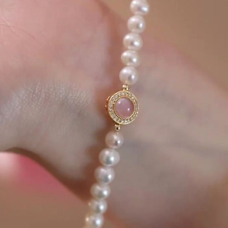 French Style Imitation Pearl Design Love Light Luxury Temperament Advanced Bracelet