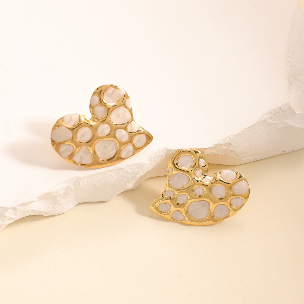 Minority Hollow Stainless Steel Dripping Cold Earrings