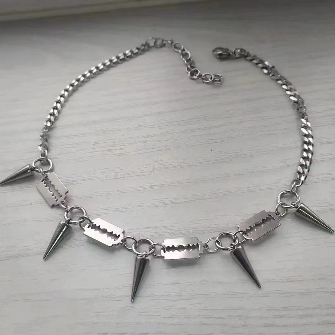 Hip Hop Cool Style Personalized Blade Awl Necklace